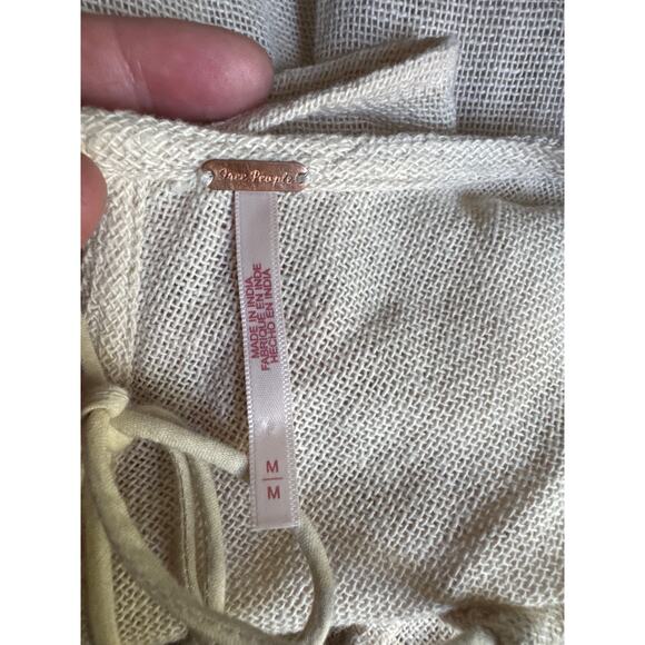 Free People Free-est Baby Tee Maxi Dress Womens Size Small Beige Sheer Boho - Picture 13 of 15